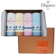 엘레강스 E-21 스크롤 칼라 전사 세면타올 4매 세트 40x80cm, 타올