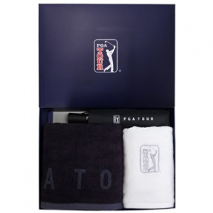 PGA 3단 완전자동 리플렉티브 우산 + 바스 + 190g 호텔타올 1P세트 (소)