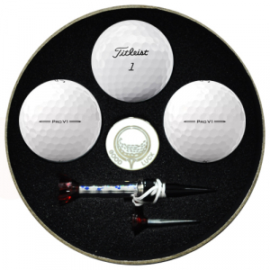 원형 타이틀리스트 PRO V1 3구 볼마커 자석티 세트