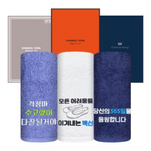 [송월타올] 호텔 향균 타올 180g 1P 세트 // 백신 응원 자수