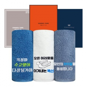 [송월타올]호텔 향균 타올 170g 1P 세트 // 백신 응원 자수