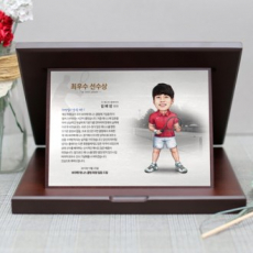캐리커쳐 감사패 테니스 동호회 기념패