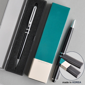 투링 블랙 은장 금속 볼펜 (프리미엄 슬림 케이스)