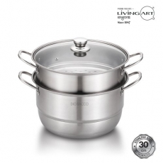 리빙아트 LUX 스텐 2단 찜솥 26cm