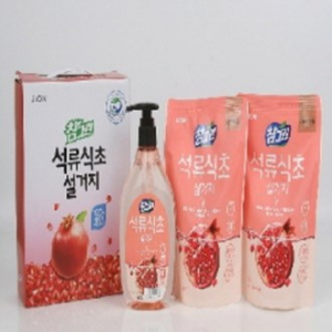 CJ 라이온 참그린 석류 식초 설거지 주방세제 3종