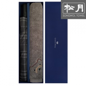 송월 SW 2단 뉴 모던 체크 우산 1p + 빼꼼90 타올 1p