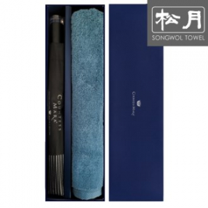 송월 CM 2단 도트 보더 우산 1p + 코마 40수 무지 타올 180g 1p