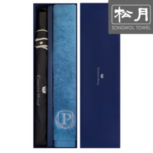 송월 CM 카운테라마스 2단 뉴 폰지 바이어스 우산 1p + 프레스티지 항균 타올 170g 1p