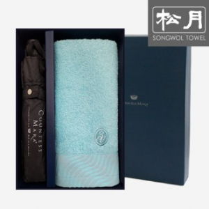 송월 CM 3단 폰지 우산 1p + 샤보렌 물결 타올 1p