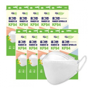 휴그린 미세먼지 방역 마스크 (흰색 / 대형 / KF94)