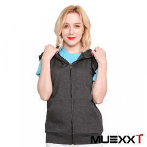 MU601 특양면 조끼 집업 후드