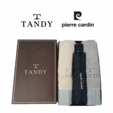 탠디 바코드 세면타올 + 피에르가르뎅 피에르 무지 3단 수동우산 23번 세트 - 베이직
