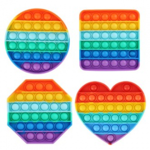 푸쉬팝 버블 레인보우 / 원형 사각 팔각 하트 / 대량 구매 가능