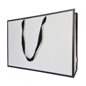 코팅 쇼핑백 백색 테두리 2호 410 X 120 X 310