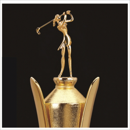 조각가 작품 콜렉션 2 - 골드 금속크리스탈 골프트로피 #3