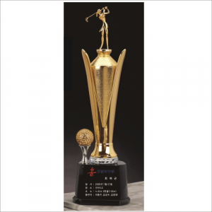 조각가 작품 콜렉션 2 - 골드 금속크리스탈 골프트로피