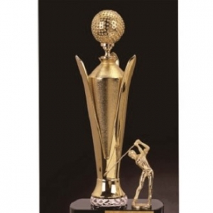 조각가 작품 콜렉션 1 - 골드 금속크리스탈 골프트로피