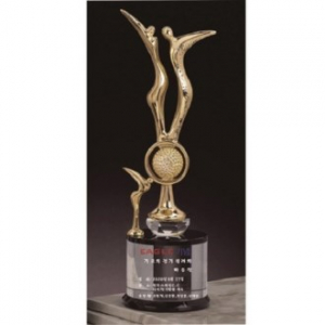 조각가 작품 콜렉션 4 - 골드 금속크리스탈 골프트로피