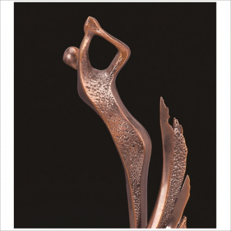 조각가 작품 콜렉션 8 - 브론즈 금속크리스탈 골프트로피 #3