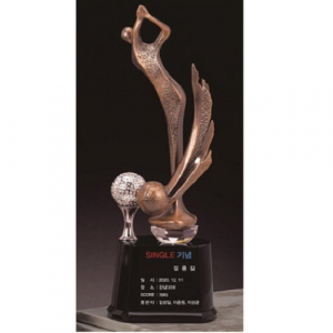 조각가 작품 콜렉션 8 - 브론즈 금속크리스탈 골프트로피