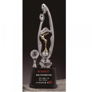 조각가 작품 콜렉션 19 - 실버 금속크리스탈 골프트로피