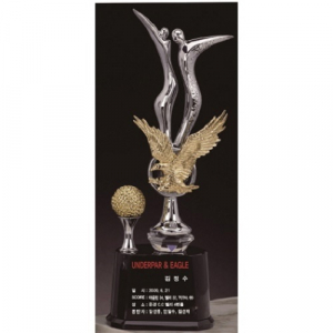 조각가 작품 콜렉션 17 - 실버 금속크리스탈 골프트로피