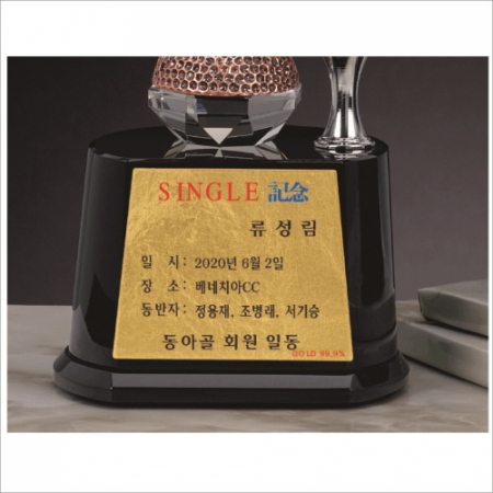 조각가 작품 콜렉션 7 - 브론즈 금속크리스탈 골프트로피 #5