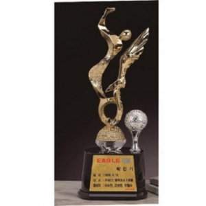 조각가 작품 콜렉션 5 - 골드 금속크리스탈 골프트로피