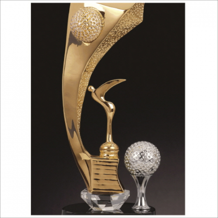 조각가 작품 콜렉션 3 - 골드 금속크리스탈 골프트로피 #4