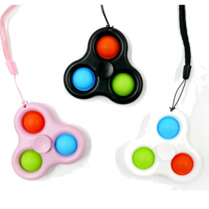 푸쉬팝 피젯 스피너 3구, 가방 고리, 인싸템놀이