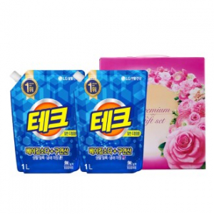 테크 액체 세탁세제 1L 2종 세트