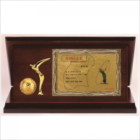 싱글 골프 가리비 크리스탈 상패 #2