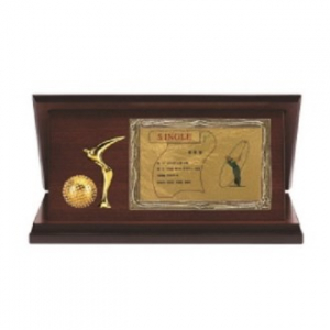 싱글 골프 가리비 크리스탈 상패