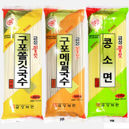 금성제면 구포국수 1P 세트, 콩국수소면, 메밀국수, 오색국수, 떡국, 떡볶이 #2