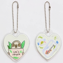 렛츠업 싸이클 키링 네임택