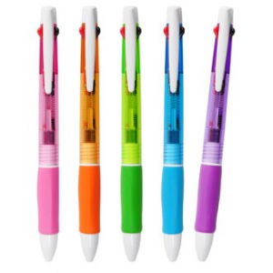 니들 트라이 3색 투명 볼펜0.7mm