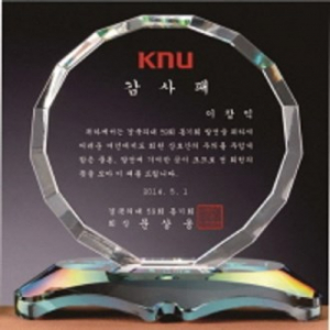 화이트 홈 크리스탈 상패