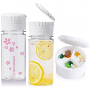 (H-061)알약 뚜껑 냉온보틀 물병350ml