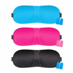 3D 입체 안대 수면안대 (귀마개포함) 블랙 핑크 파랑 인쇄 가능