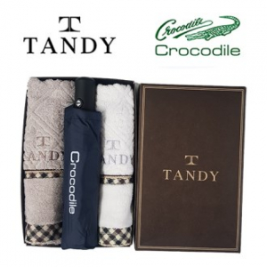 탠디 로얄 로고 세면타올 + 크로커다일 3단 전자동우산 24번 세트