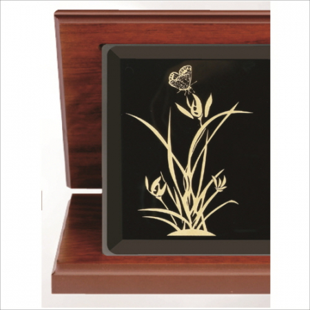 블랙 크리스탈판  난초샌딩 가리비 상패 #6