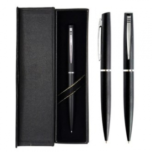 블랙 메탈 볼펜+자석 케이스