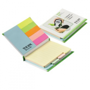 하드 커버 2단- 인덱스점착메모지 (형광오색지)