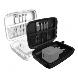 여행용충전기 선물세트, c핀 8핀 5핀 동시충전 1.5m 고속 케이블 충전기 cs44 [POP]