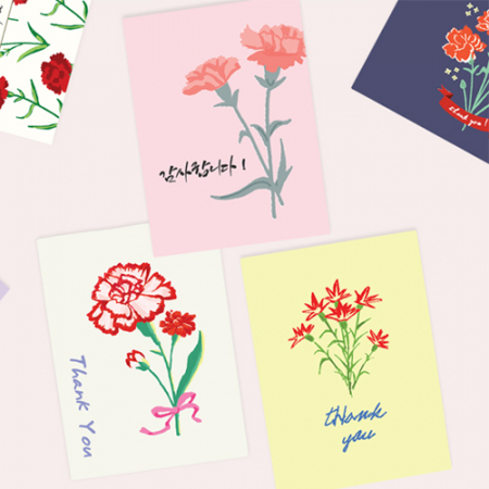 카네이션 엽서 세트 (주문제작형) #2