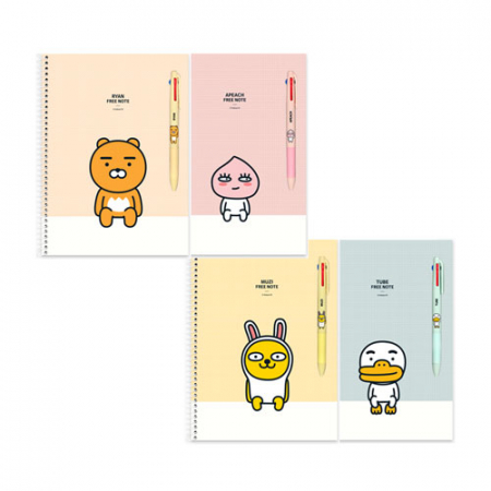 [카카오 프렌즈] INC 연습장 세트 (스프링 연습장 + 3색볼펜) #2