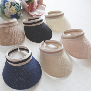 여름 자외선 차단 라피아 라탄 밀짚 썬캡 밀짚 모자