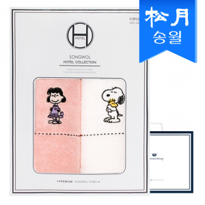 스누피 프렌즈 타올 2매 선물세트 + 쇼핑백 s