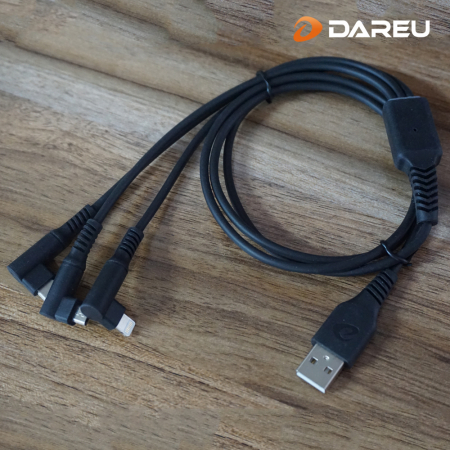 다얼유 EC313 ㄱ자형 90도 꺾인 고속충전 3in1 게이밍 케이블 #4