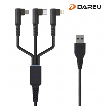 다얼유 EC313 ㄱ자형 90도 꺾인 고속충전 3in1 게이밍 케이블 #3